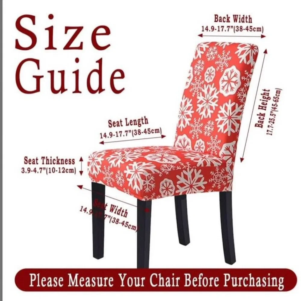 NEW (NIP)6 Piece Set Christmas Chair Covers